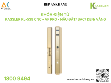 Khóa điện tử Kassler KL-539 CNC – VF Pro - Nâu Đất/ Bạc/ Đen/ Vàng